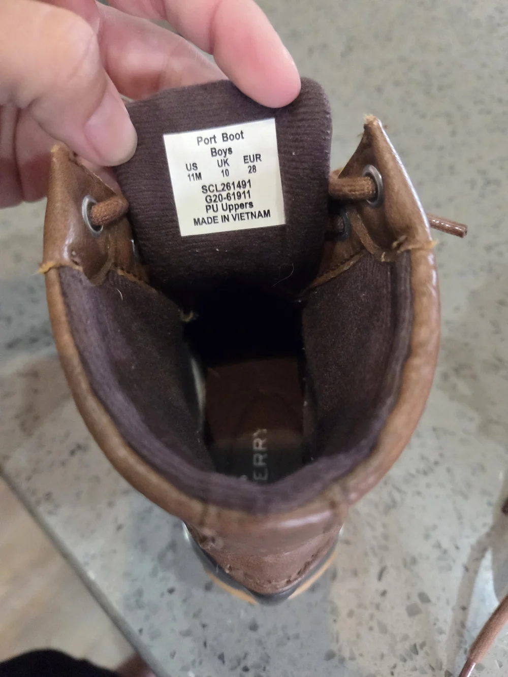 Sperry Kids Brown Duck Boots